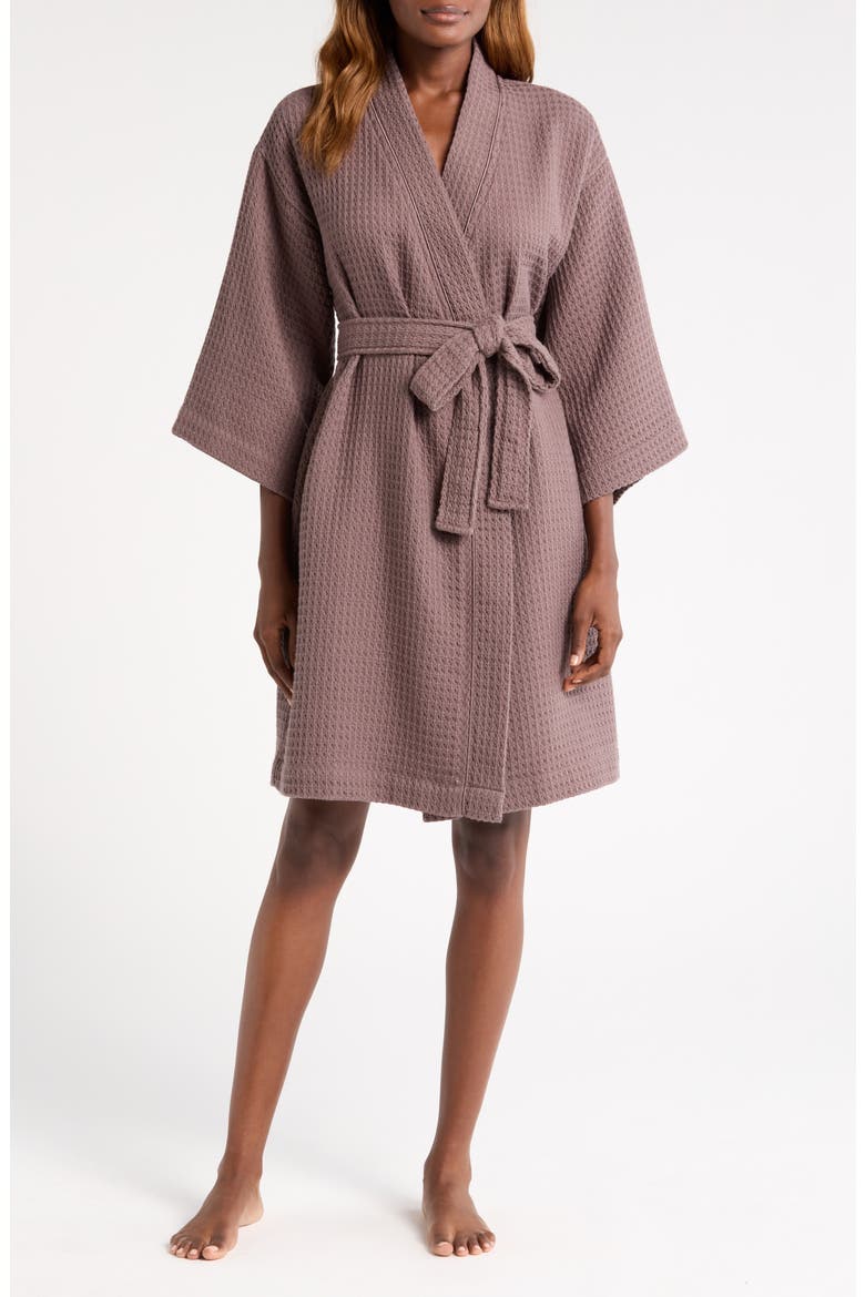 Women's Everyday Waffle Robe, Main, color, GREY PLUM