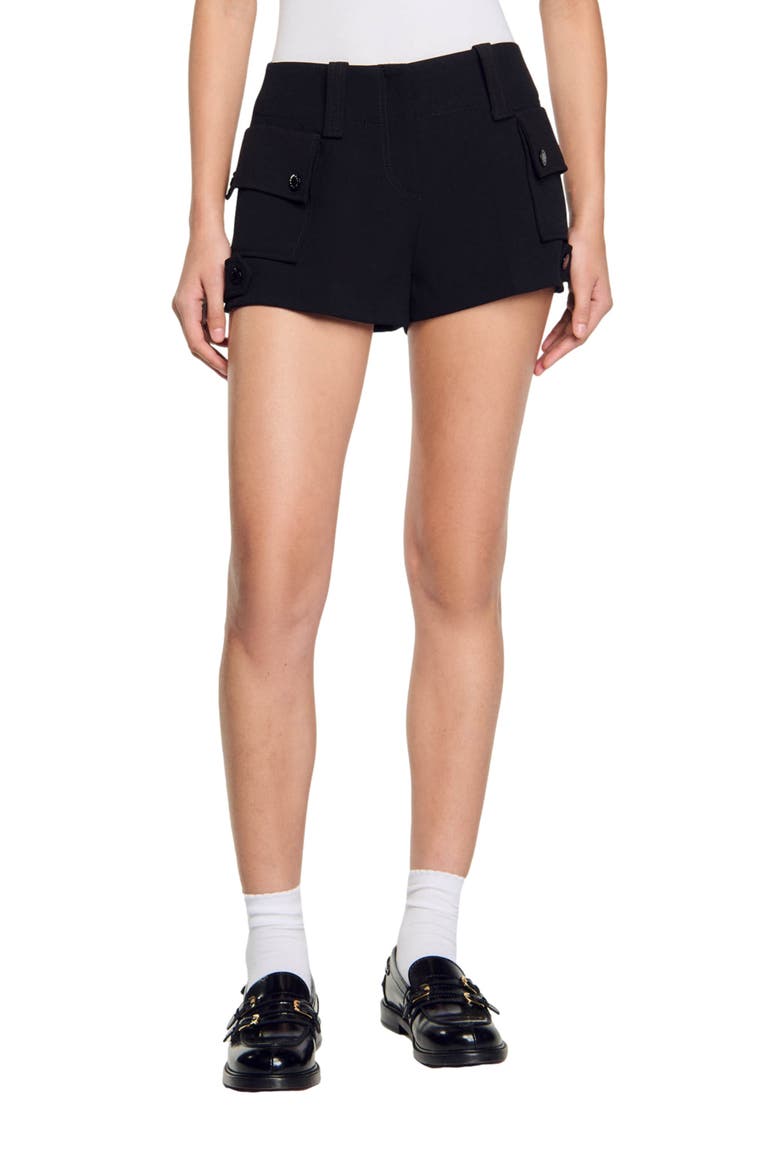 Hotpants with pockets, Alternate, color, Black