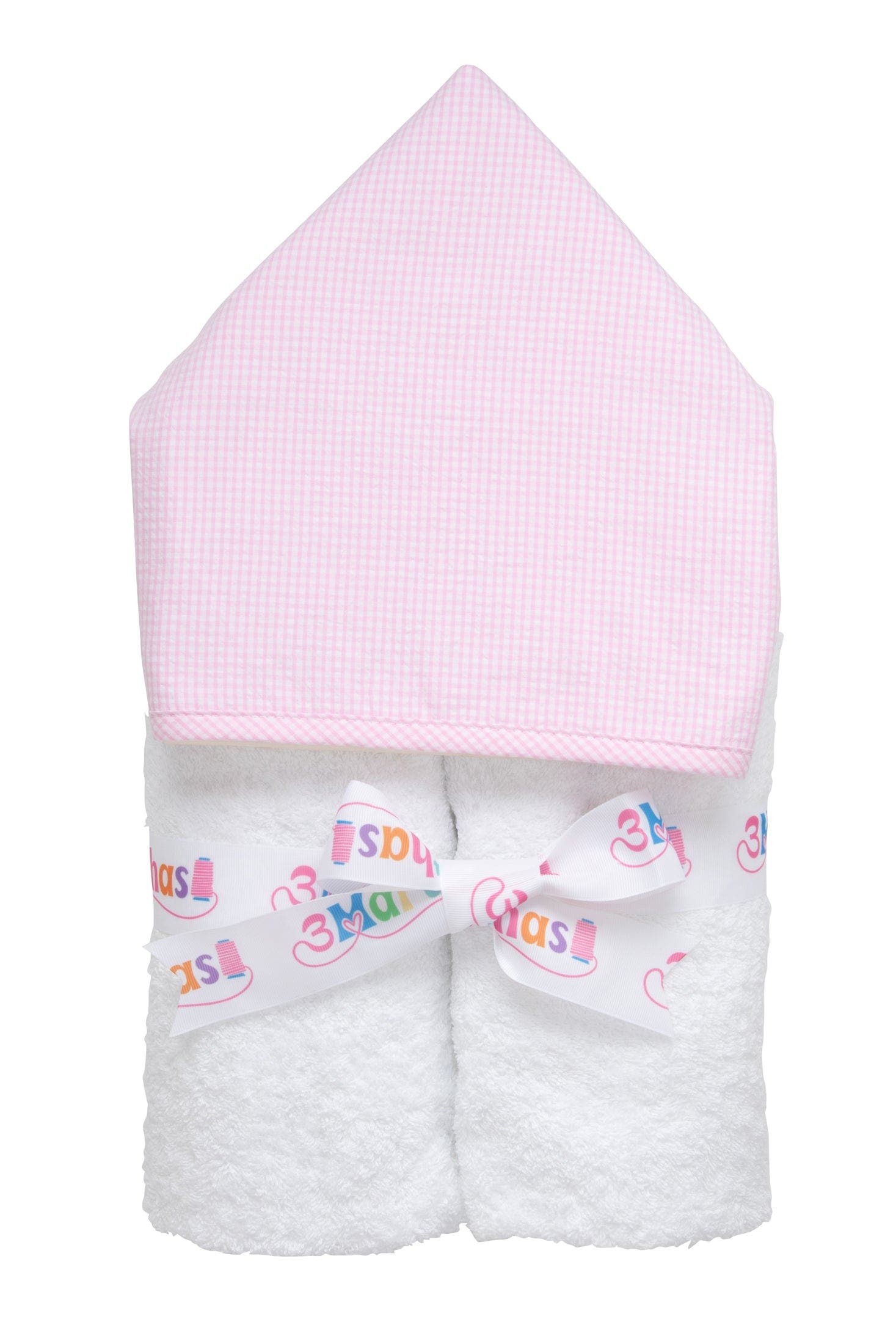 3 Marthas Small Check Everykid Towel in Pink 