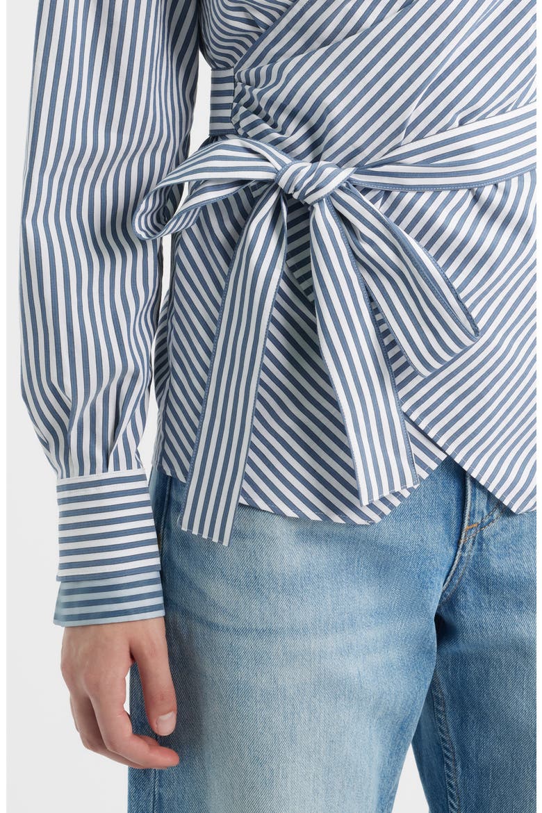Bekania Stripe Wrap Top, Alternate, color, OPEN BU