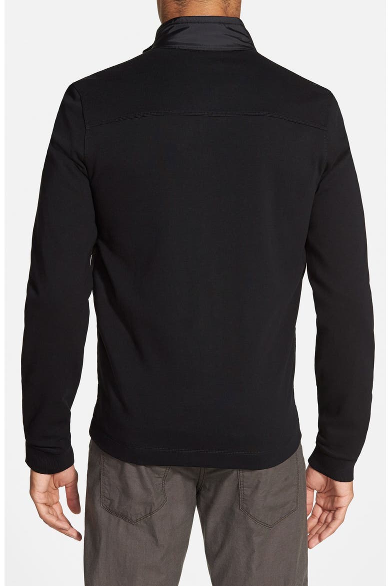 'Pizzoli' Regular Fit Hybrid Sweatshirt, Alternate, color, BLACK