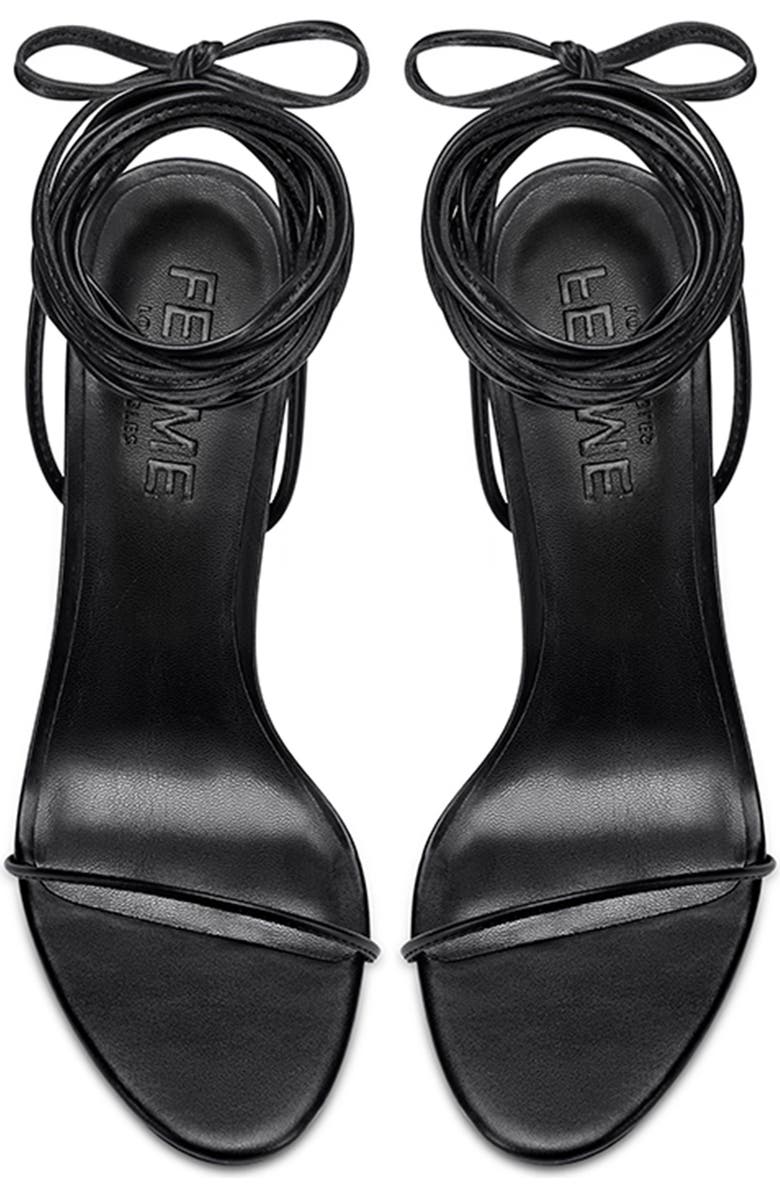 FEMME LA 3.0 Barely There Ankle Wrap Sandal, Alternate, color, Black