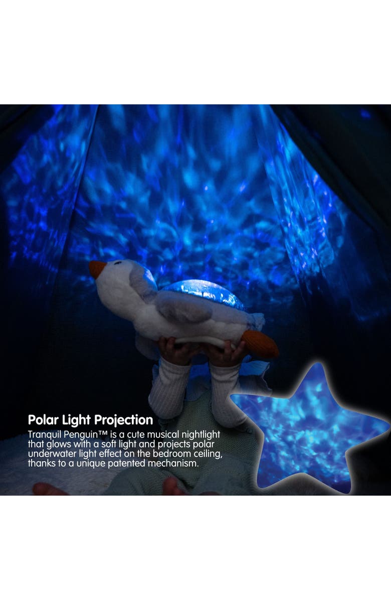 Cloud B Tranquil Penguin - Nightlight Projector toy & Soothing Sound Machine for Better Sleep, Alternate, color, Grey