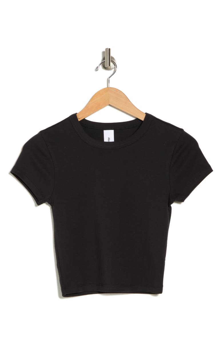 Abound Short Sleeve Baby Tee, Alternate, color, Black Jet