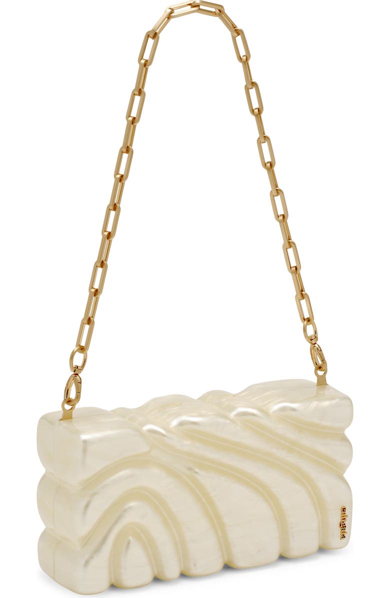 Cult Gaia Aura Box Clutch, Alternate, color, Ivory