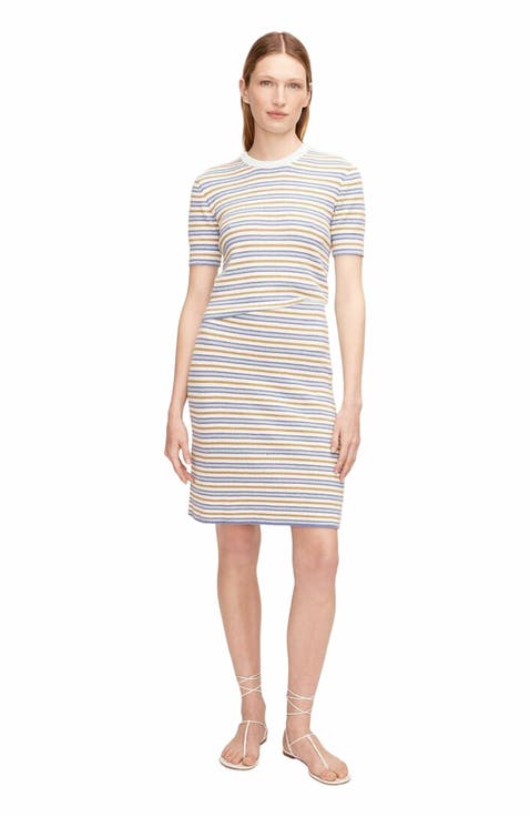 Stripe Mini Boucle Skirt