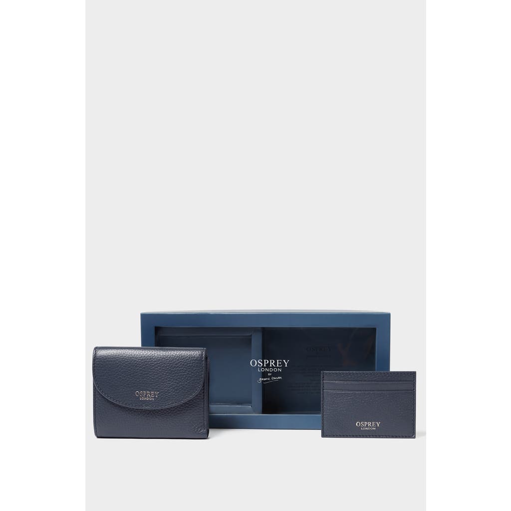 Osprey London The Tilly Leather Purse Gift Set In Blue