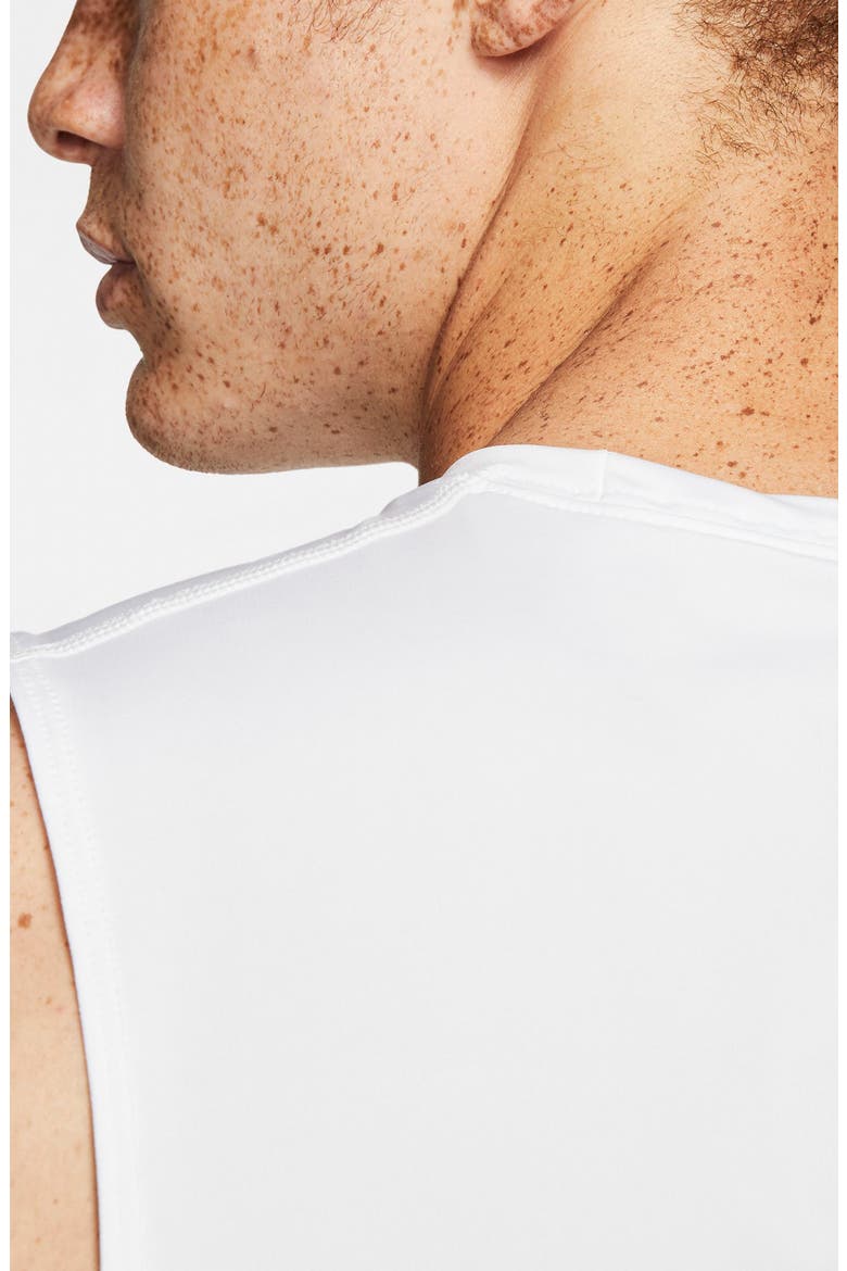 Pro Dri-FIT Sleeveless T-Shirt, Alternate, color, WHITE/ BLACK