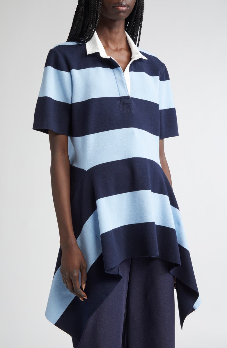 MONSE Stripe Cascade Rugby Polo, Alternate, color,