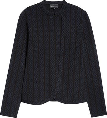 Emporio Armani Vertical Stripe Asymmetric Jacket | Nordstrom