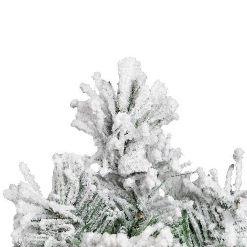 Northlight Full Flocked Angel Pine Artificial Mini Christmas Tree In Green