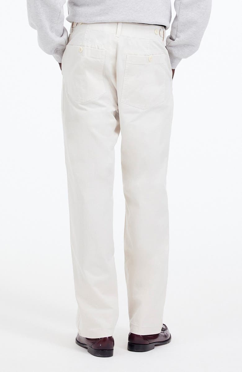 Madewell Fatigue Garment Dyed Cotton Twill Straight Leg Pants, Alternate, color, Vintage Ivory