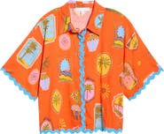 SUGARLIPS Maury Postcard Marnie Button-Up Shirt