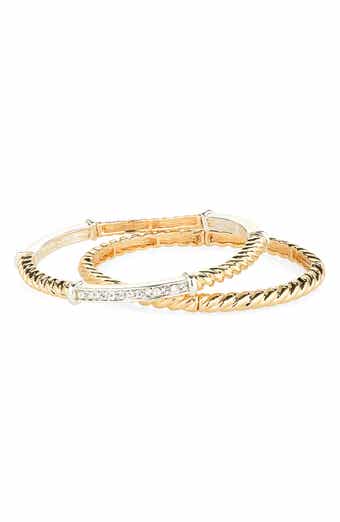 Set of 2 Twisted Bangle Bracelets
