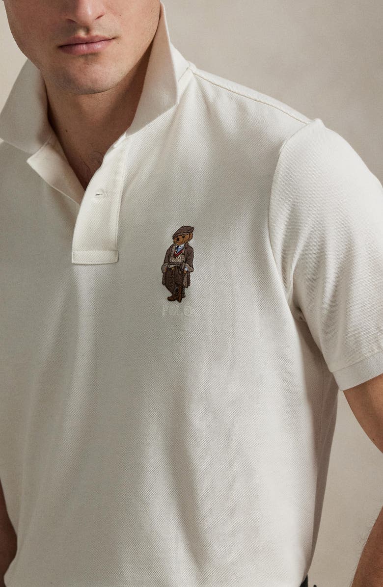 Polo Ralph Lauren Polo Bear Classic Fit Piqué Polo, Alternate, color, Deckwash White Hrtg Bear