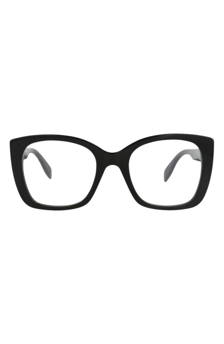 MCQ Optical Glasses, Main, color, Black Black Transparent