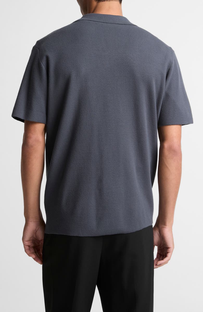 Vince Milano Knit Cabana Short Sleeve Button-Up Shirt, Alternate, color, Studio