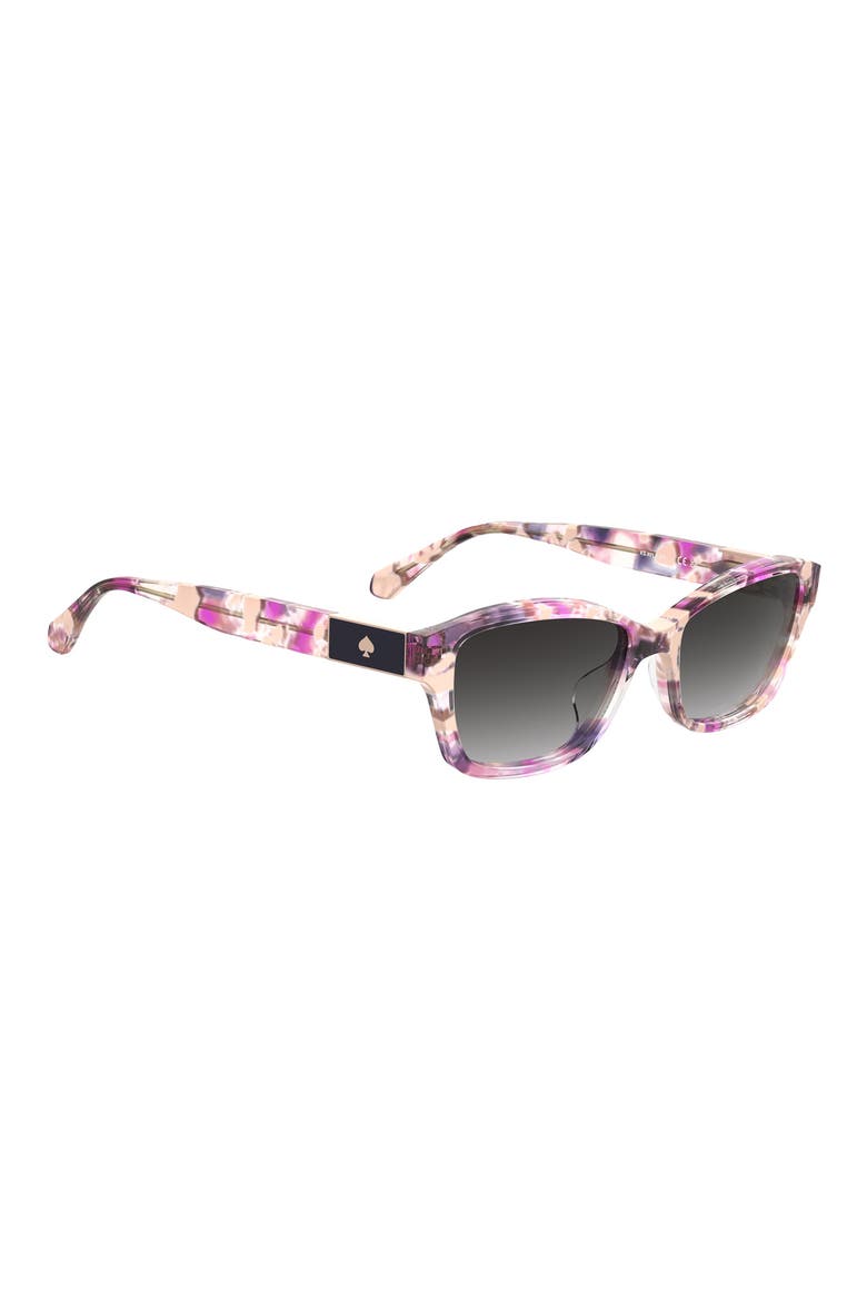 Ayla 2/S 53mm Rectangular Sunglasses, Alternate, color, PINK HAVANA/ DARK GREY SF