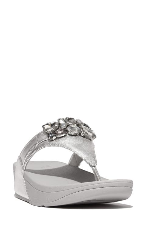 Lulu Jewel Deluxe Leather Wedge Sandal (Women)