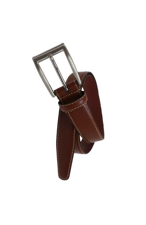 Calf Textured Leather Belt