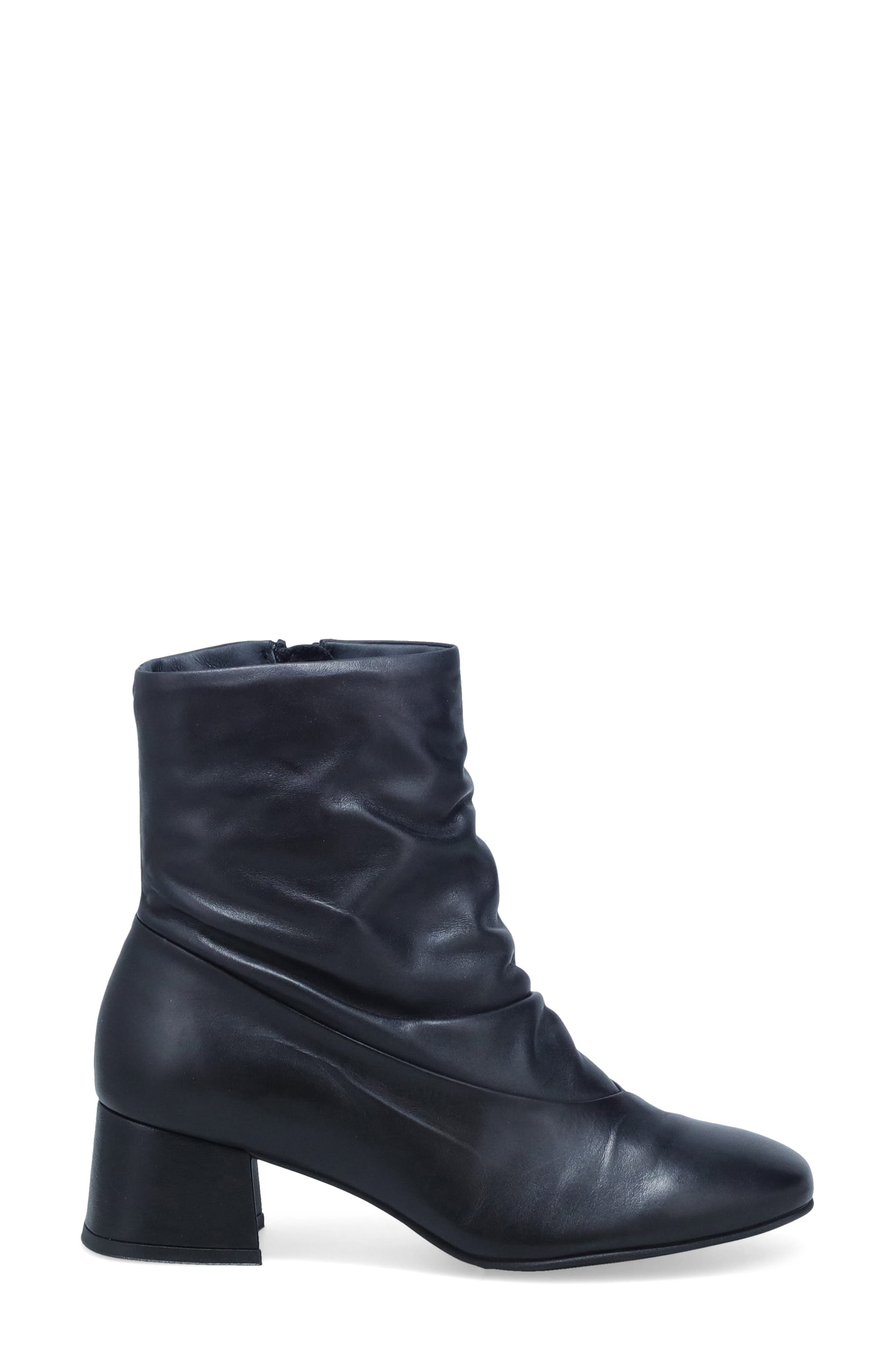 Gayle Leather Bootie, Alternate, color, BLACK