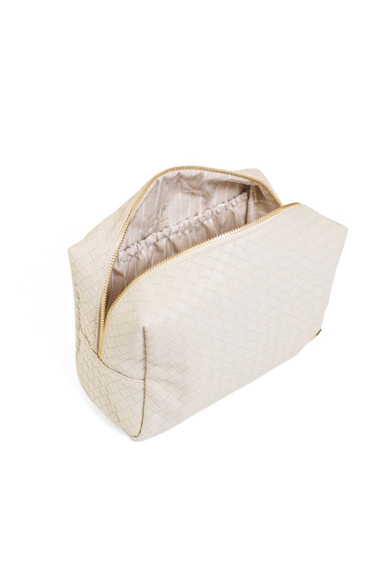 Woven Sand Cosmetic Bag, Alternate, color, Sand