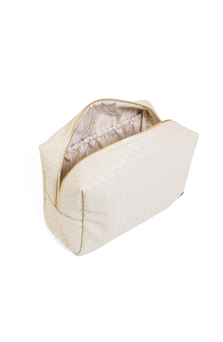 TRVL Design Woven Sand Cosmetic Bag, Alternate, color, Sand