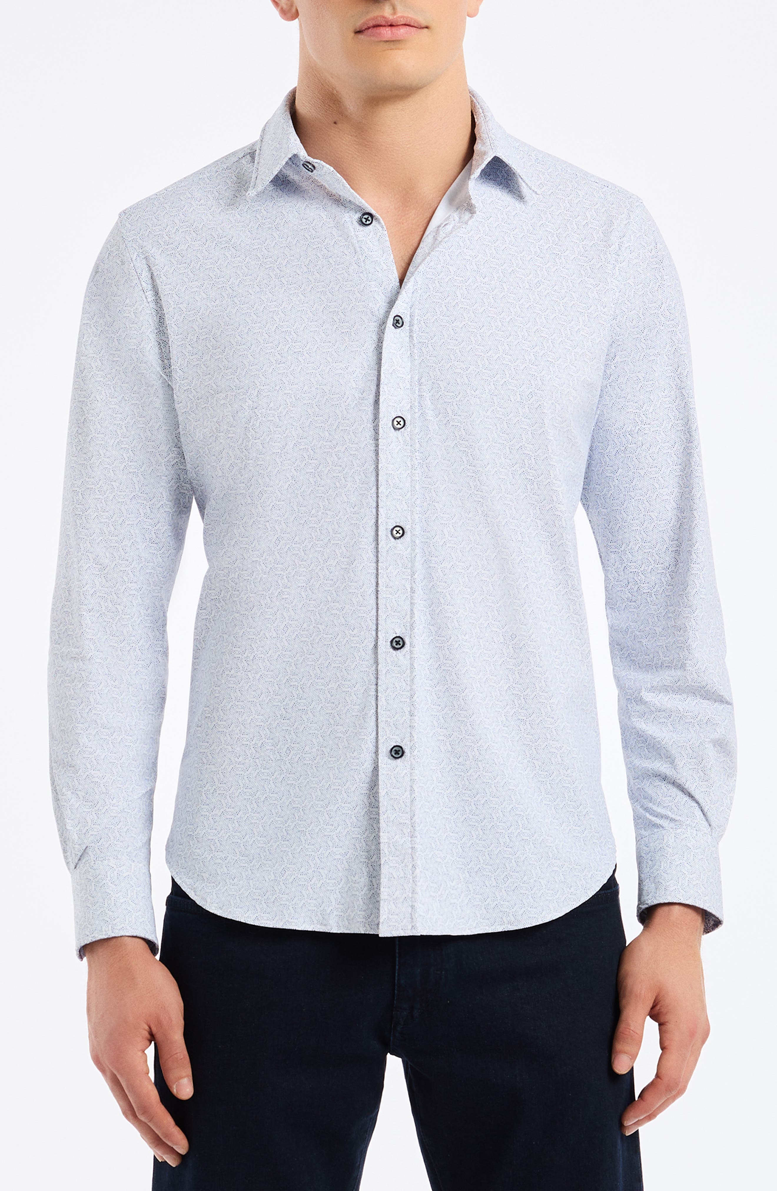 Robert Graham Asterisk Knit Button-Up Shirt