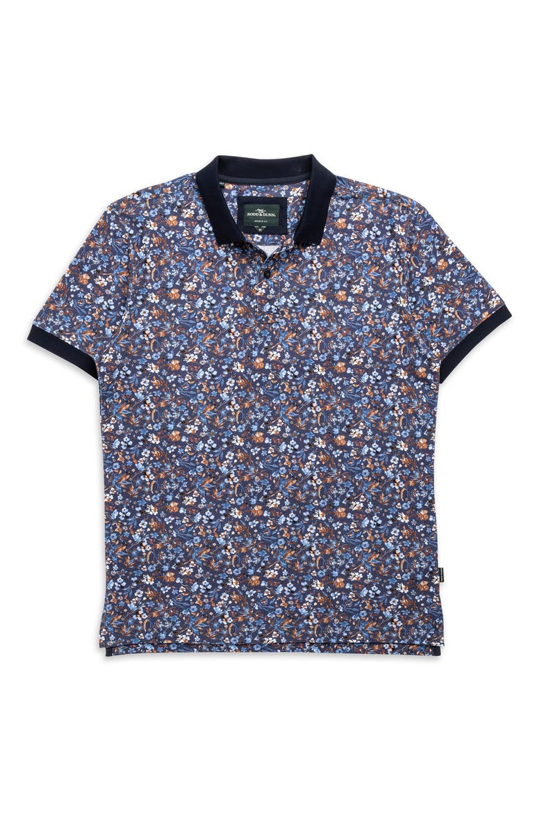 Bay of Plenty Sports Fit Floral Cotton Piqué Polo, Alternate, color, INK
