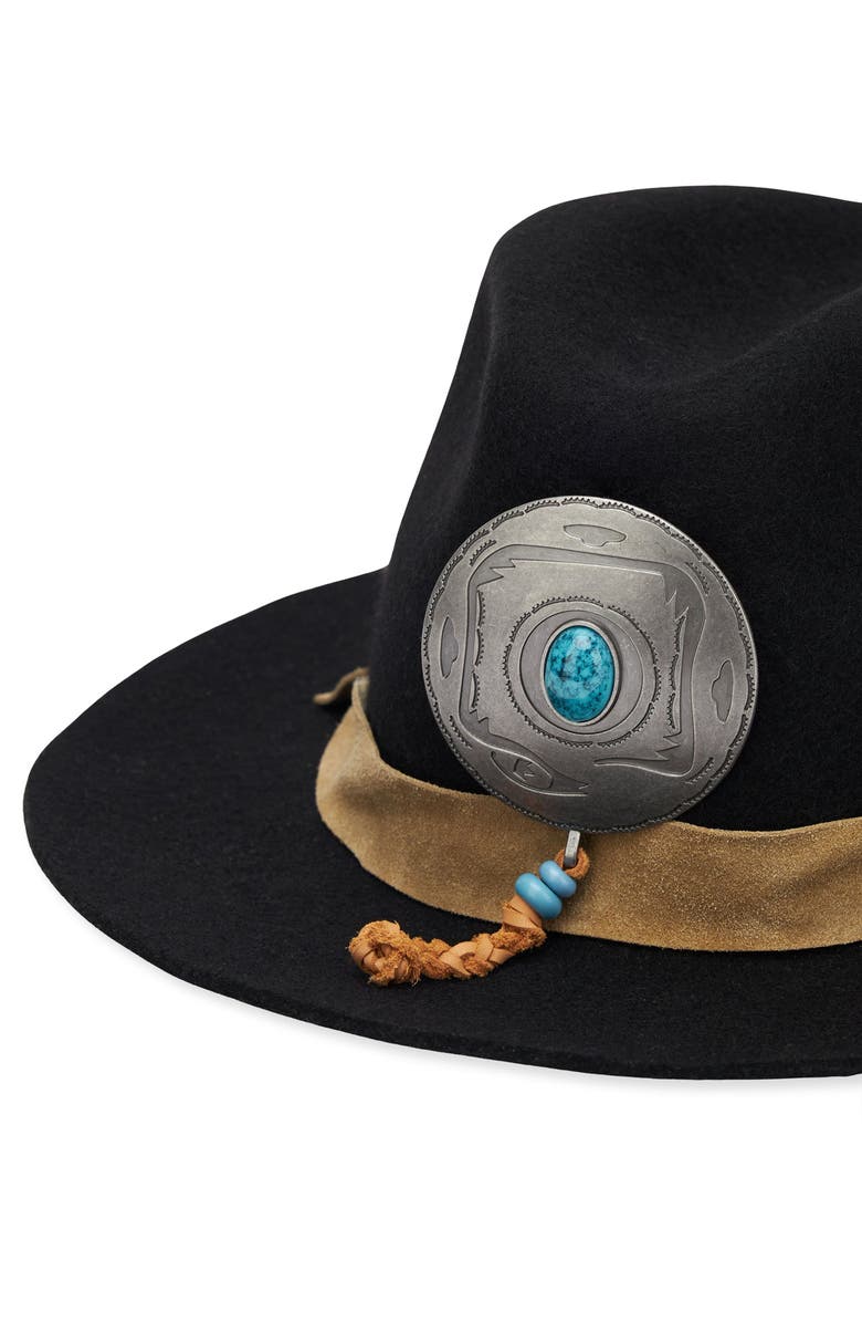 Fortela Clarita Merino Wool "Cowboy" Hat, Alternate, color, Black