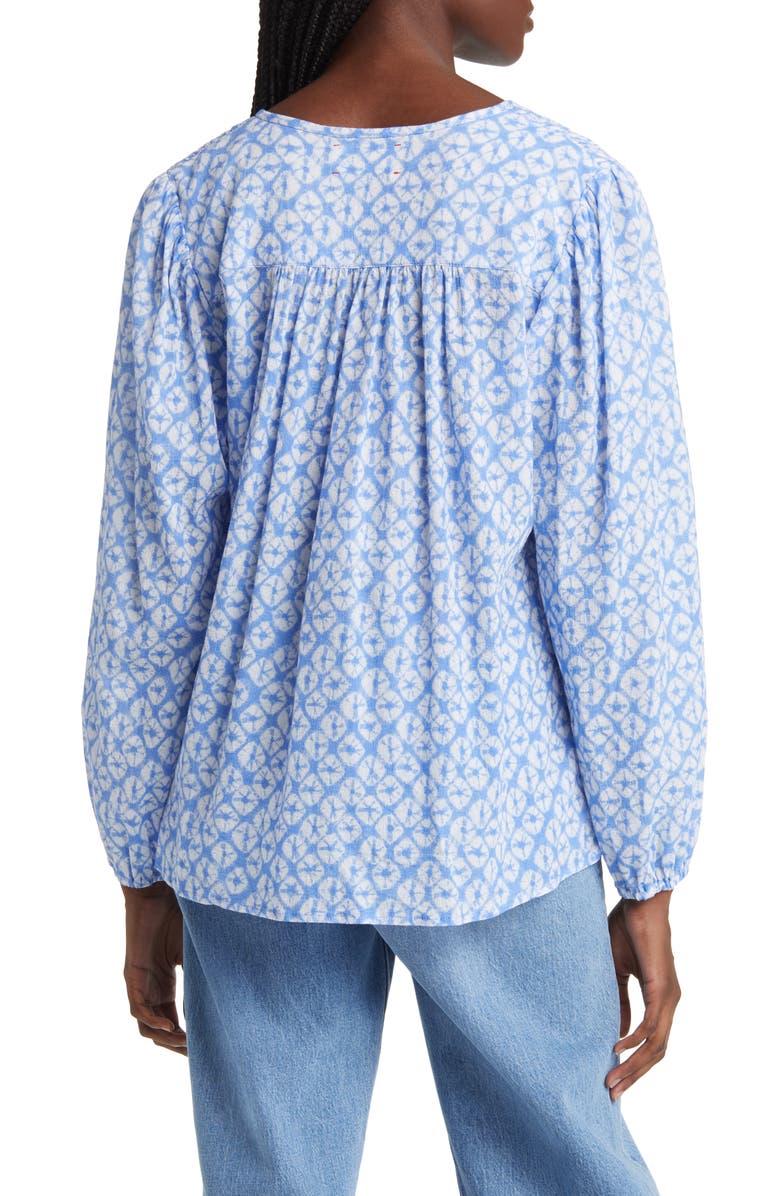 XÍRENA Emryn Abstract Print Cotton Peasant Top, Alternate, color, 