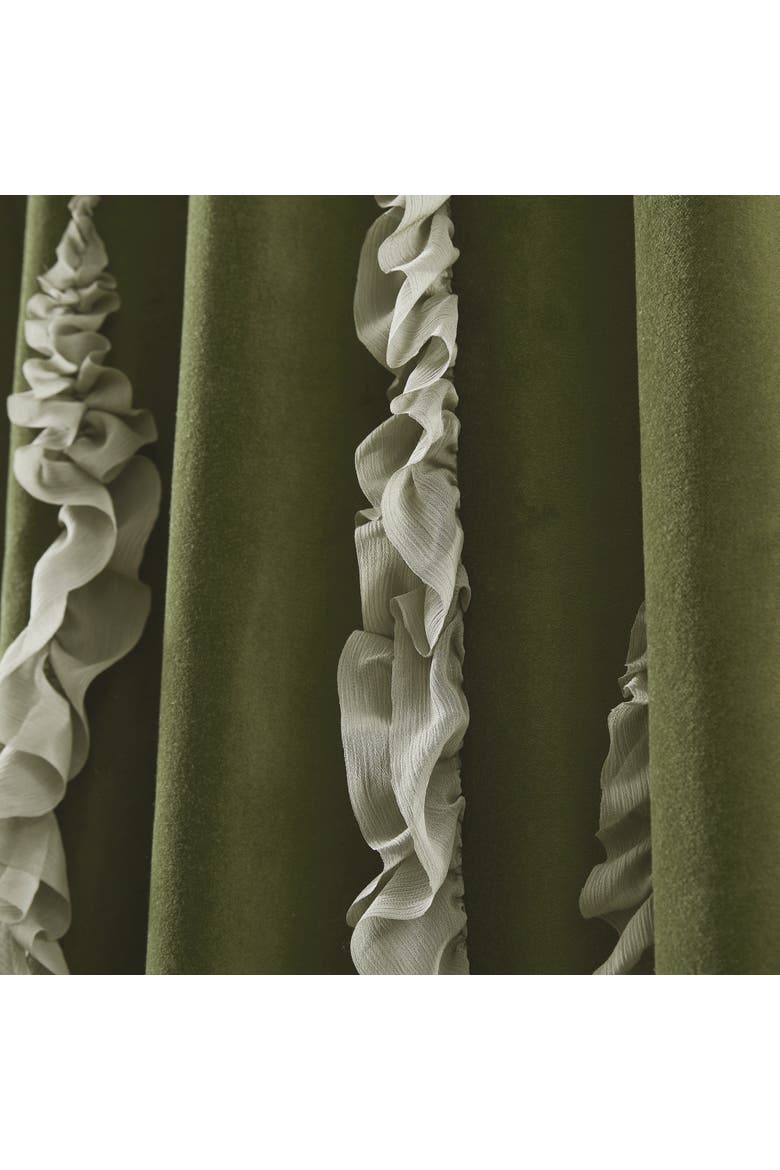 Verdant Path Cotton Blackout Window Panel, Alternate, color, Green