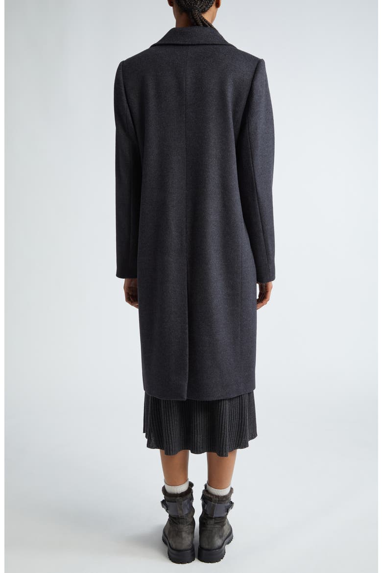 Virgin Wool Long Coat, Alternate, color, CARBON