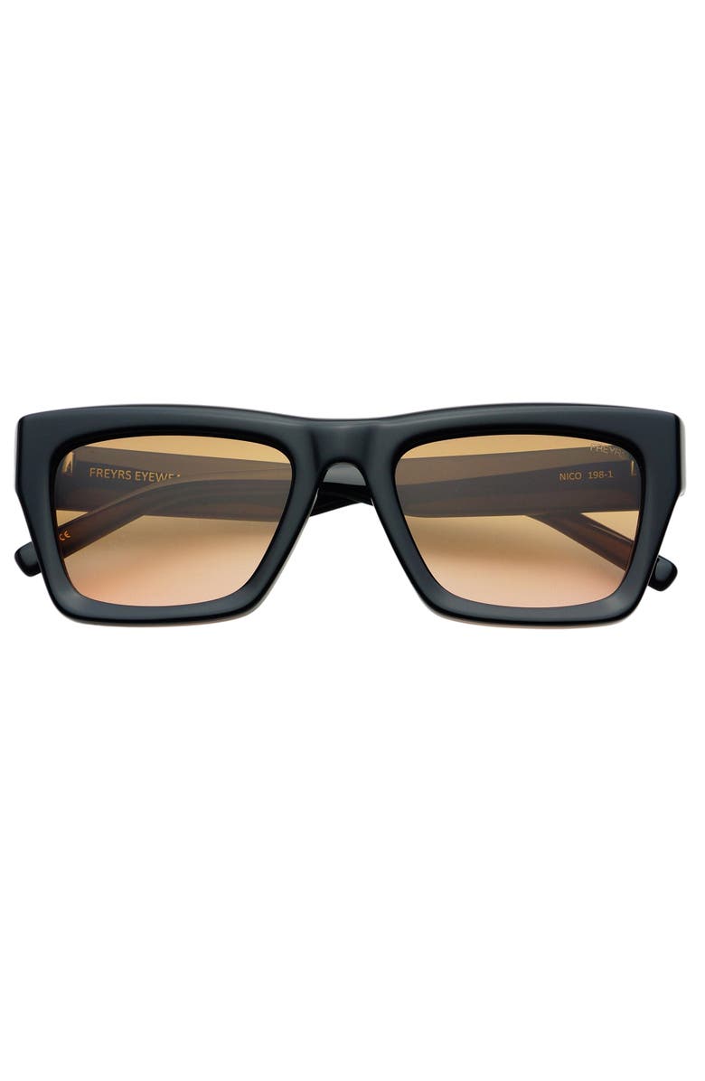FREYRS Eyewear Nico Square Sunglasses, Main, color, Black / Brown