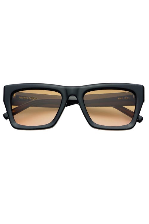 Freyrs Eyewear Nico Square Sunglasses In Black