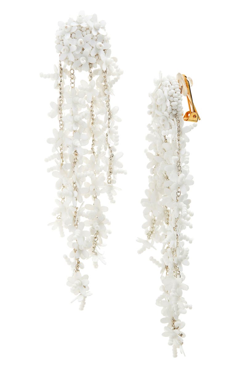 Oscar de la Renta Beaded Cascade Drop Earrings, Main, color, 