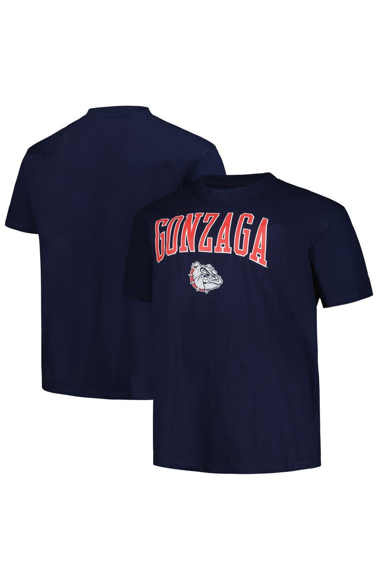 Champion Men's Champion Navy Gonzaga Bulldogs Big & Tall Arch Over Logo T-Shirt, Alternate, color, 