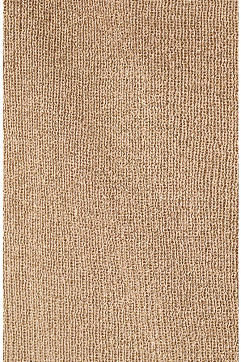 Metallic Asymmetric Knit Top, Alternate, color, GOLD