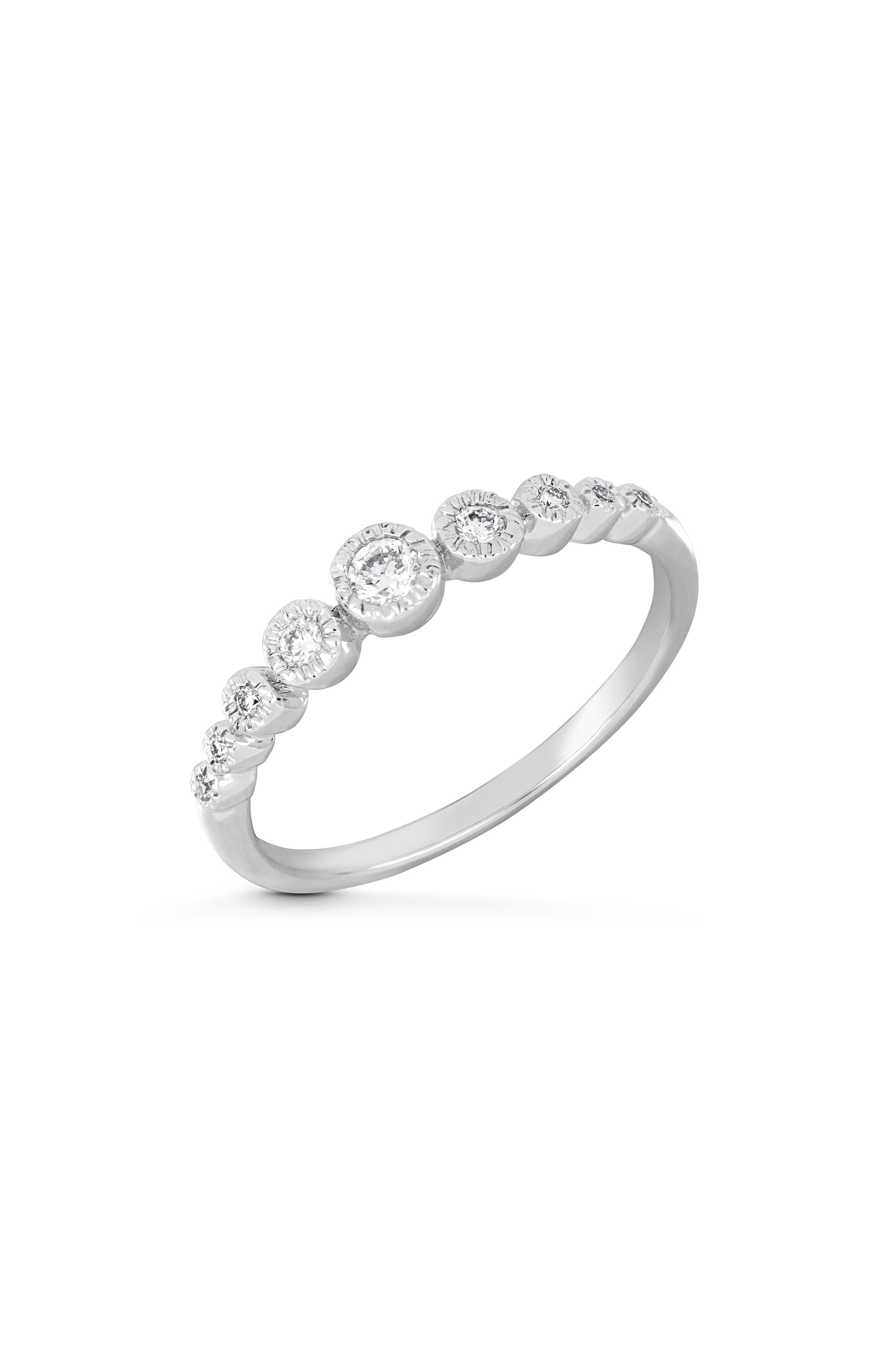 Harlowe 18K White Gold Diamond Band Ring