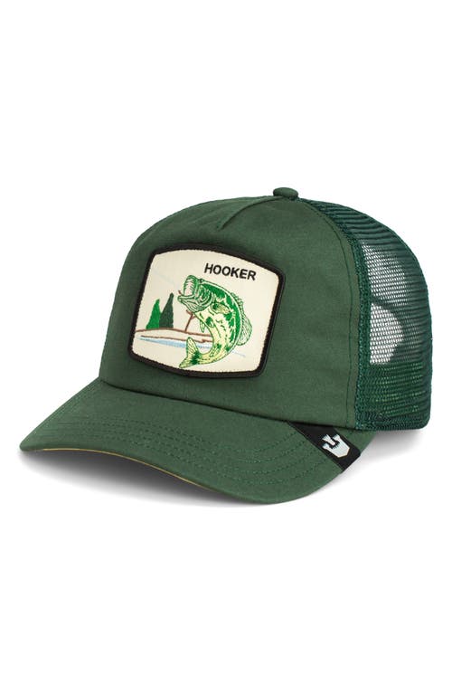 Goorin Bros. Largemouth Embroidered Patch Trucker Hat in Green 