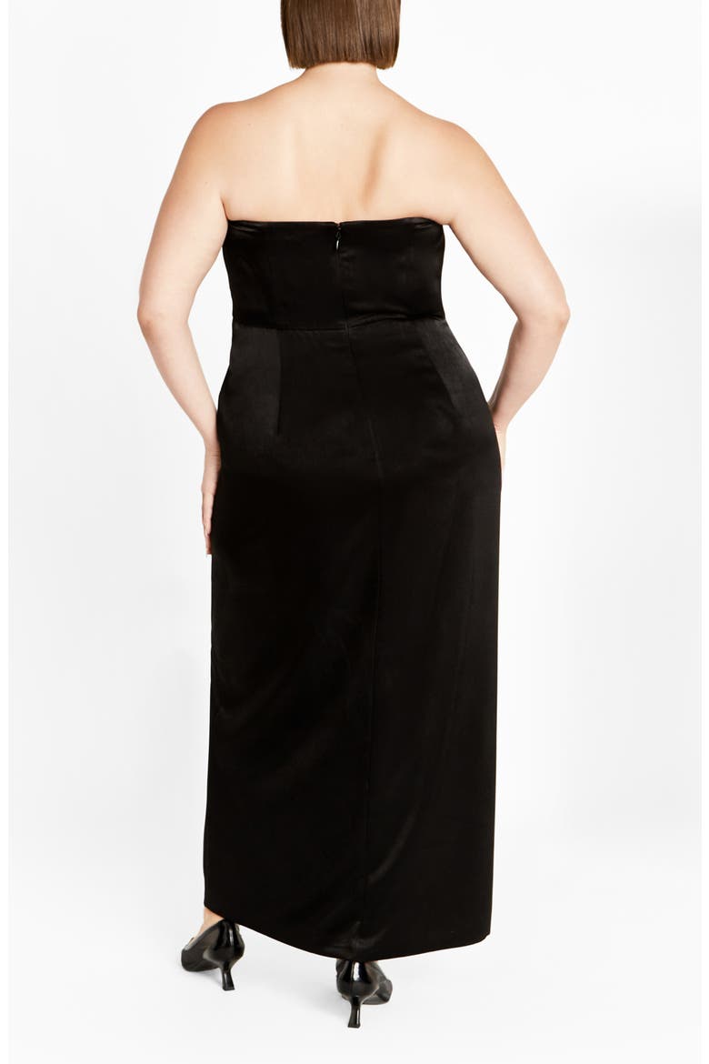 Kamari Strapless Maxi Dress, Alternate, color, BLACK