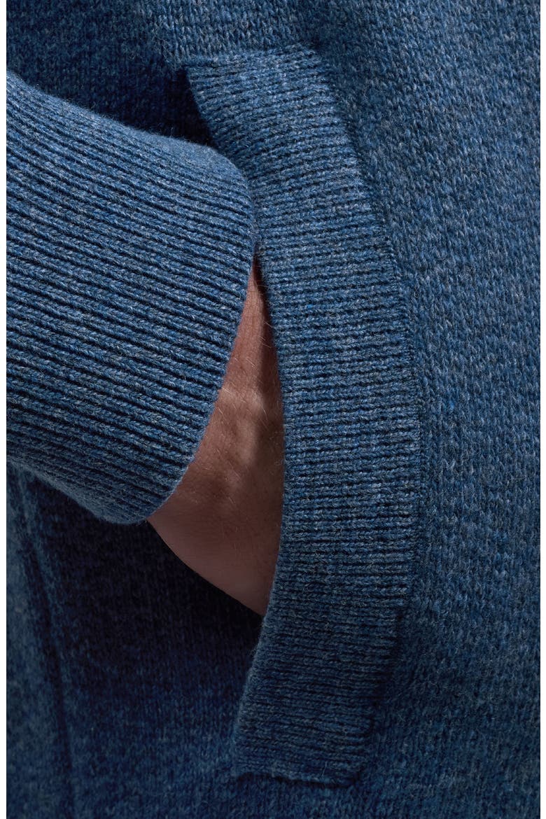 Wool Blend Full Zip Sweater Jacket, Alternate, color, MARINE BLUE