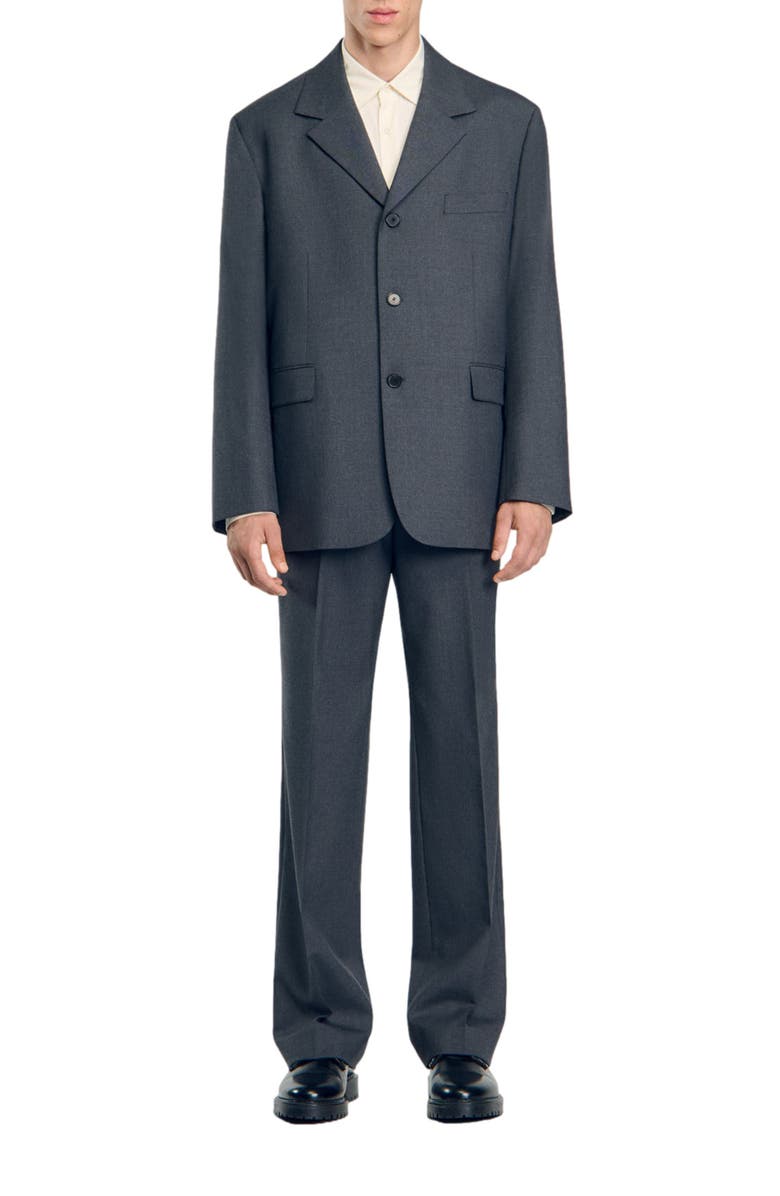 SANDRO Oversized suit jacket, Alternate, color, 