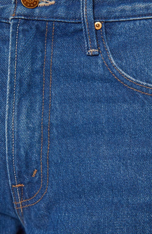 Mother Lemon Twist High Waist Wide Leg Jeans In Blue