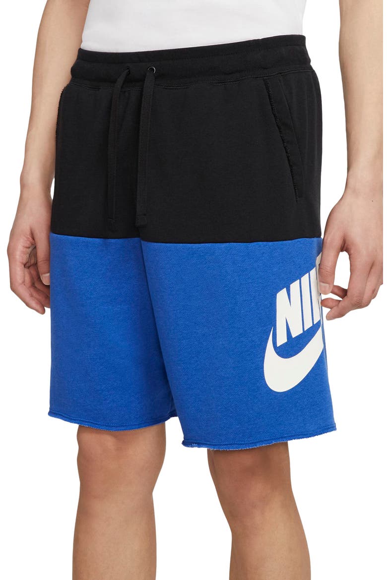 Sportswear Alumni Shorts, Main, color, BLACK/ GAME ROYAL/ WHITE