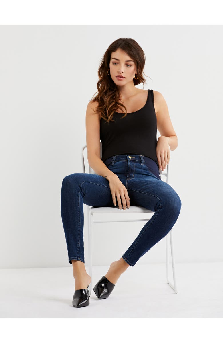 A PEA IN THE POD Ribbed Maternity Tank Top, Alternate, color, 