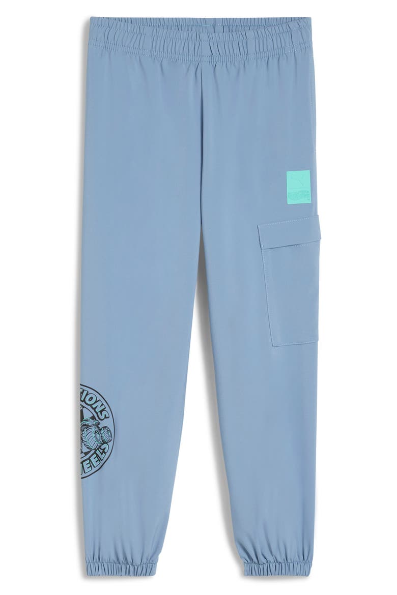x Hot Wheels Kids' Relaxed Cargo Pants, Main, color, COOL BLUE