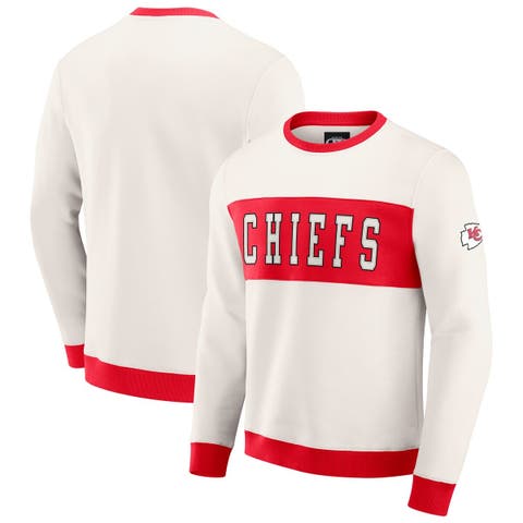 Men
s Darius Rucker Collection by Fanatics  Cream Kansas City Chiefs Colorblock Pullover Sweatshirt