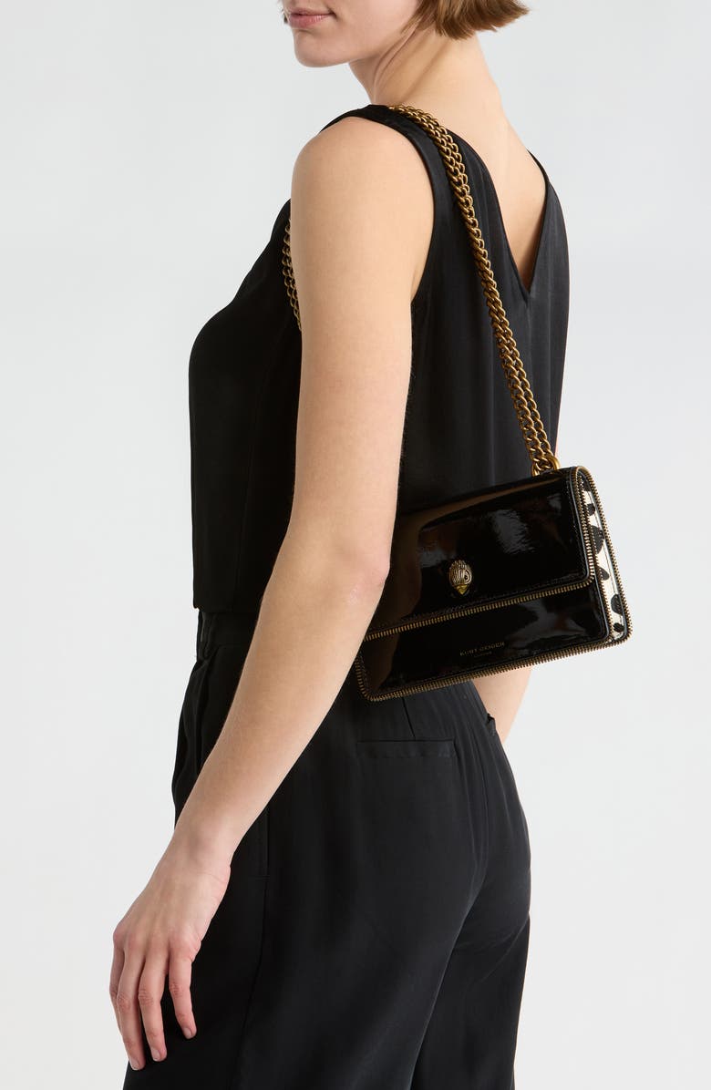 Kurt Geiger London Shoreditch Small Eagle Crossbody, Alternate, color, Blk/ White