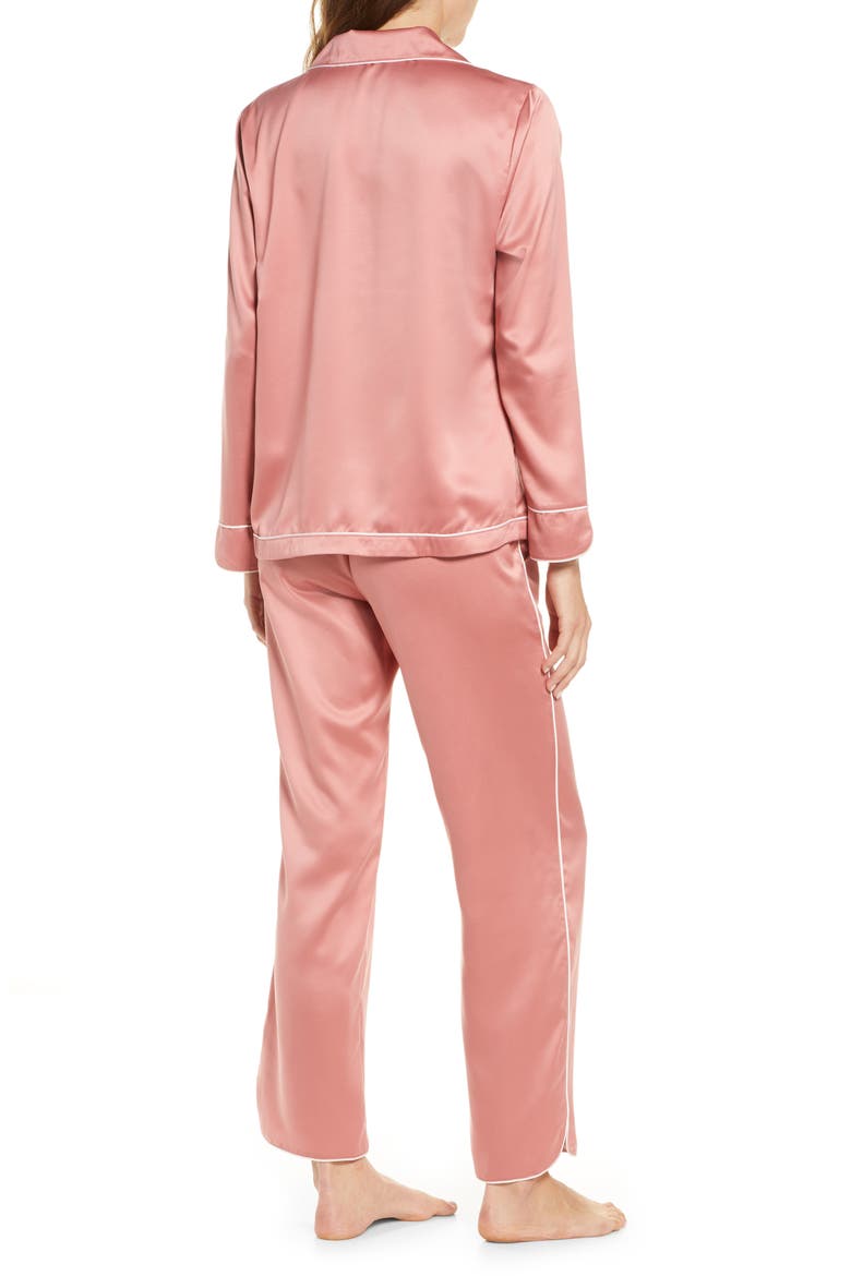 Satin Pajamas, Alternate, color, PINK COMPACT
